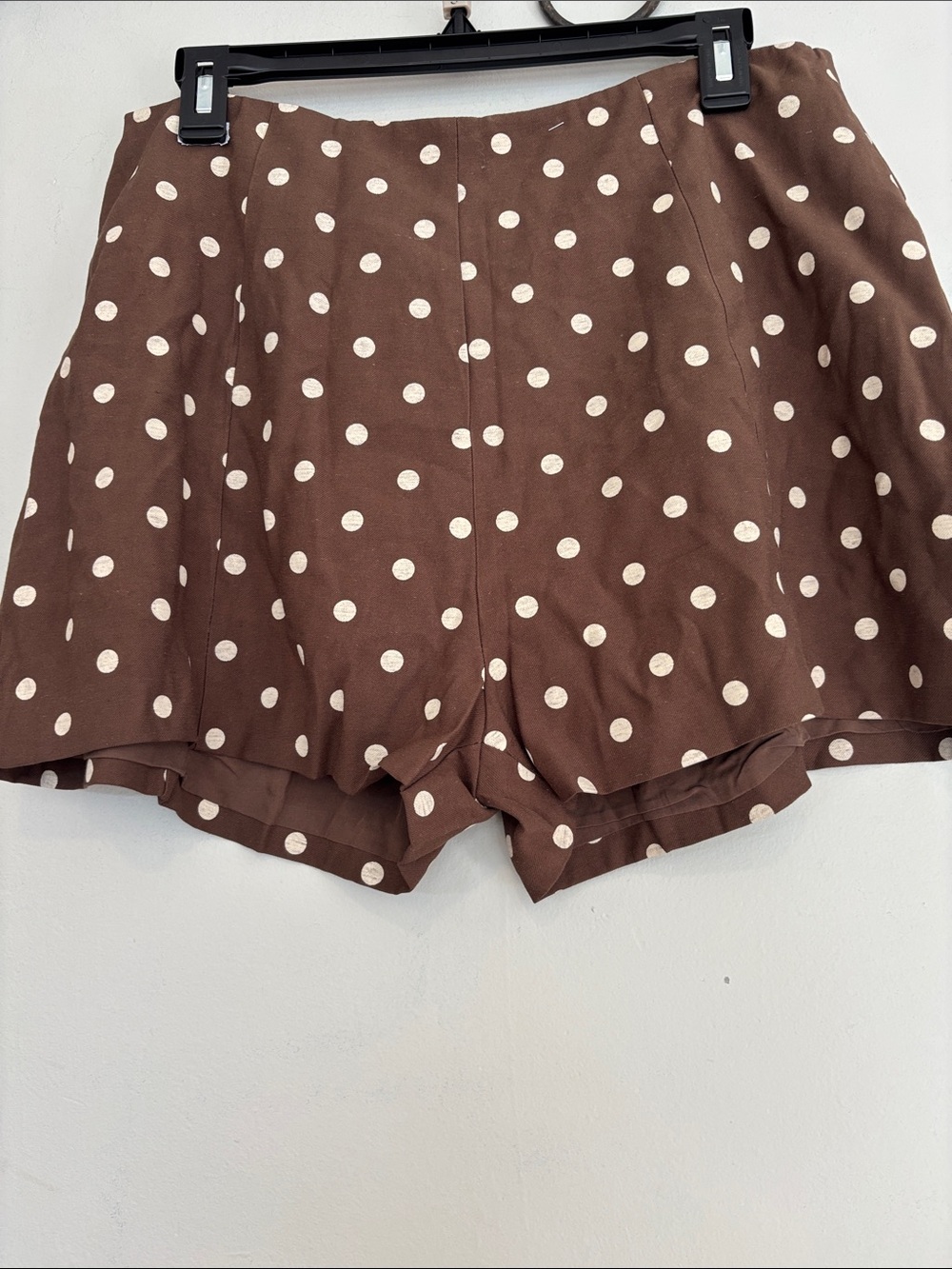 Showpo Brown Polka Dot High-Waisted Shorts